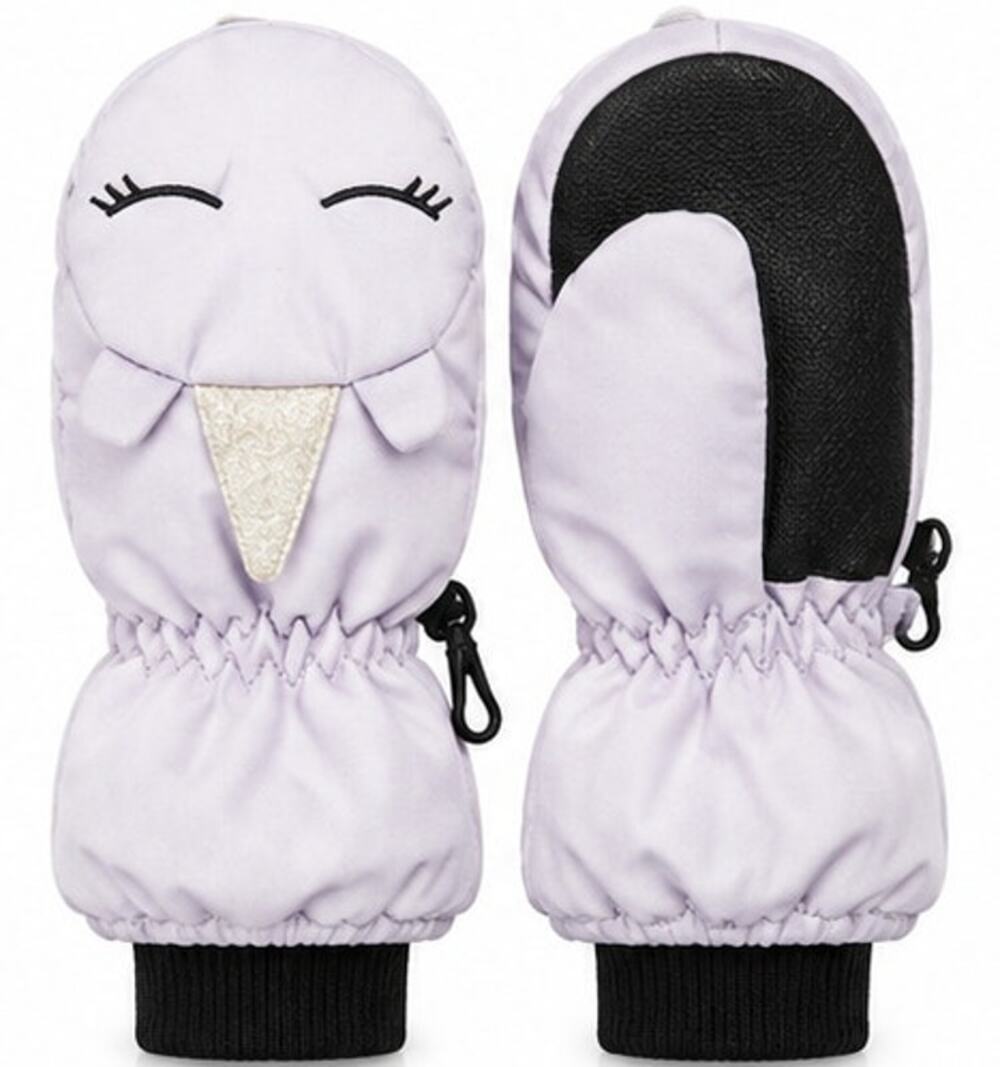 Kids Unicorn Snow Mittens Lavender 3M Thinsulate Insulated Winter Gloves